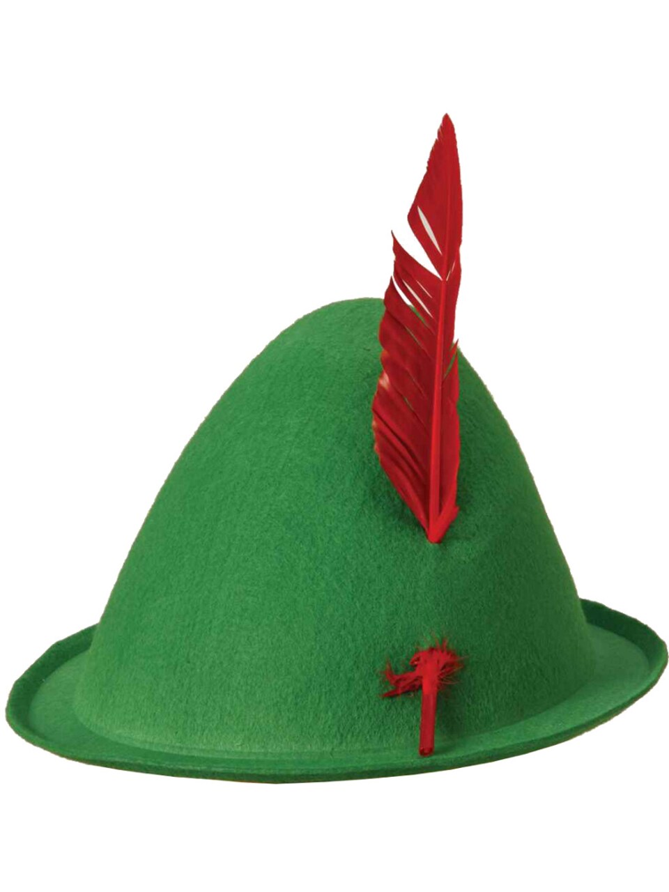 Adult Green German Alpine Oktoberfest Peter Pan Hat With Feathers
